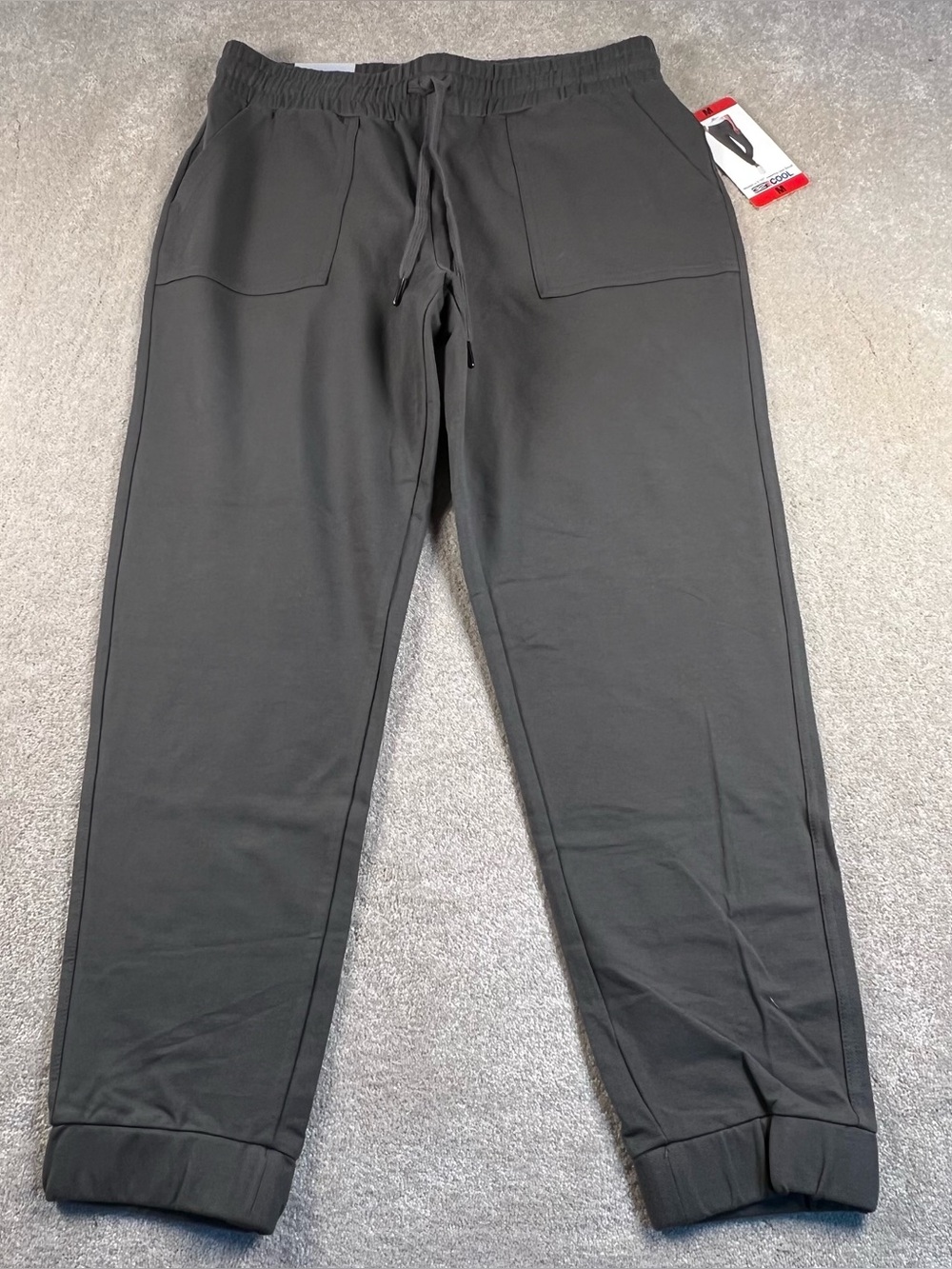 32 Degrees Cool Khaki Pants Tapered Leg Stretch Waist NWT women's Medium